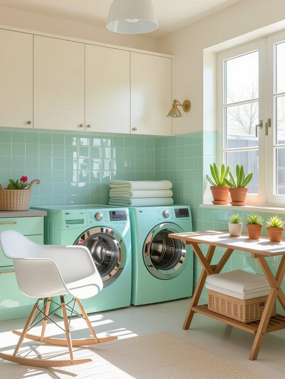 timeless mid century laundry design
