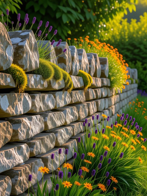 timeless rustic stone wall