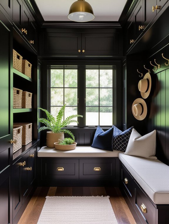 timeless vintage black cabinets