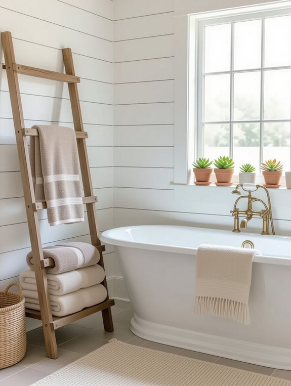 towel ladder for decor