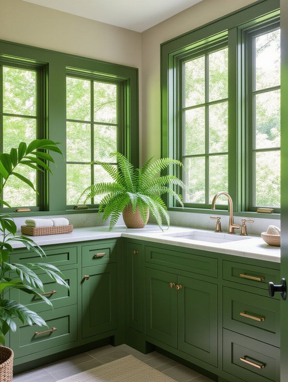 tranquil forest inspired bathroom retreat