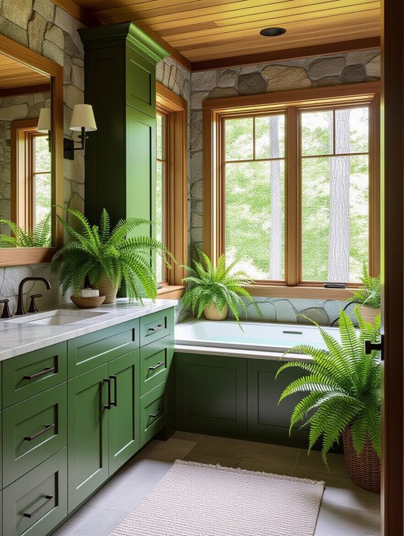 tranquil nature inspired bathroom retreat
