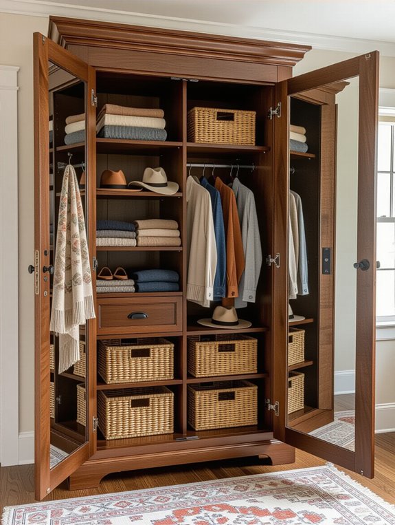 transform armoire into closet