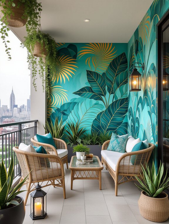 transform balcony with murals