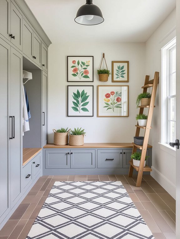 transform mudroom with art