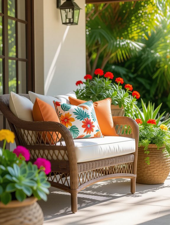 transform wicker into lounge