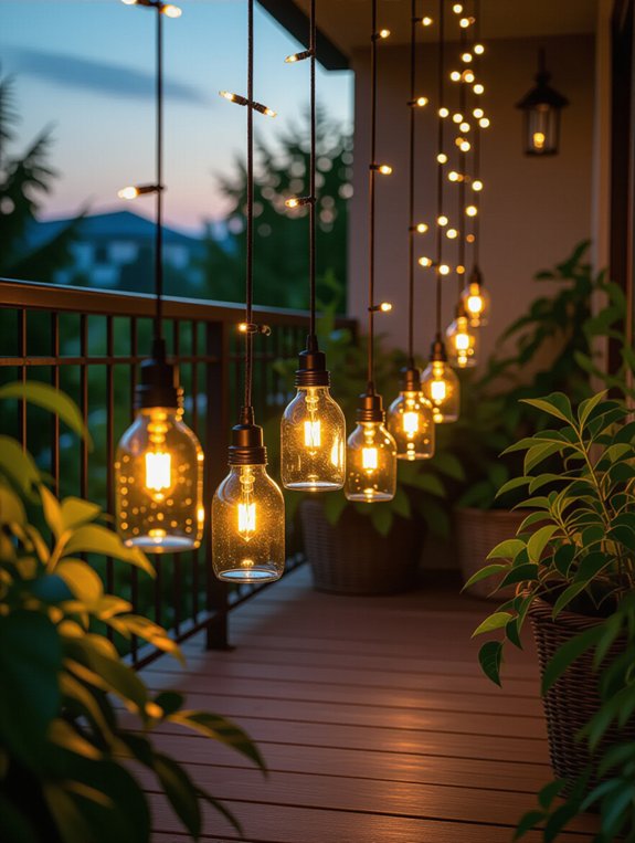 upcycled bottle light fixtures