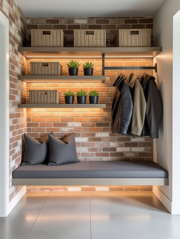 urban loft mudroom design