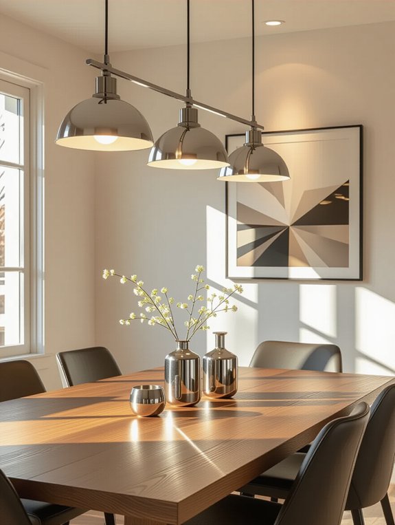 versatile adjustable dining lighting
