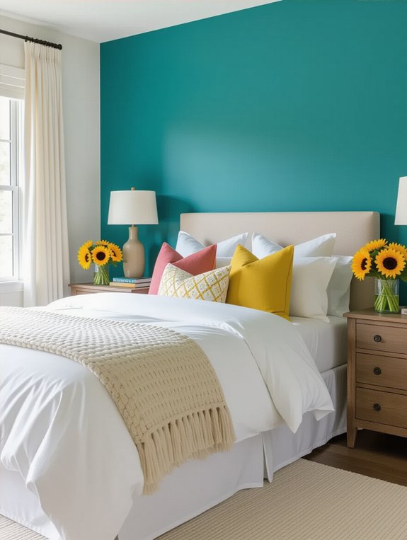 vibrant accent wall transformation