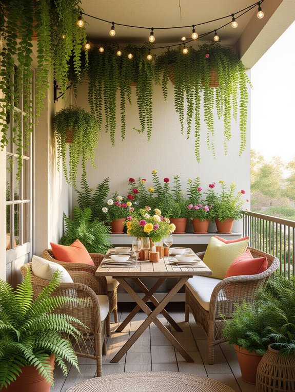 vibrant balcony garden oasis