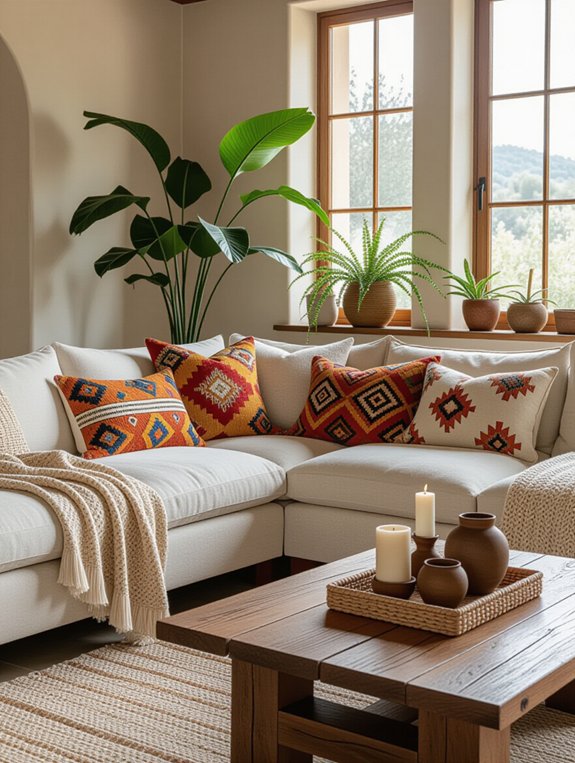 vibrant bohemian l shaped sofa