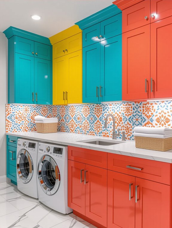 vibrant colorful cabinet designs