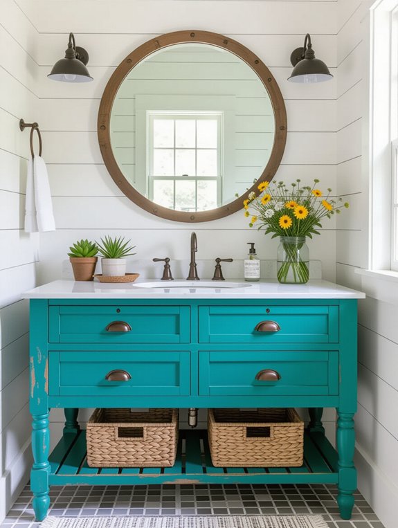 vibrant farmhouse vanity colors