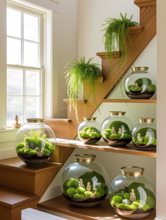 vibrant indoor terrarium nook