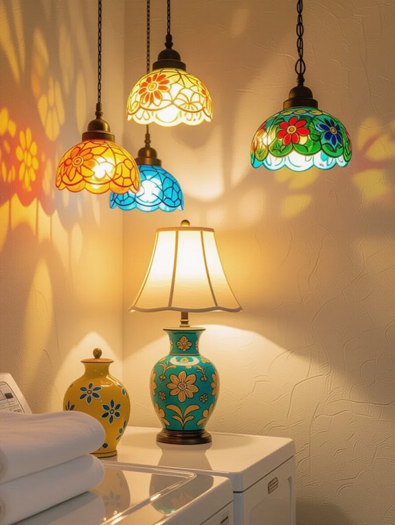 vibrant laundry room lighting