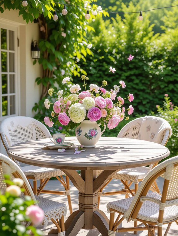 vibrant outdoor floral decor