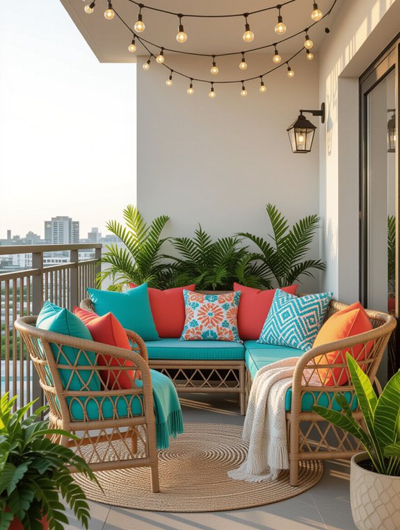 vibrant outdoor relaxation decor