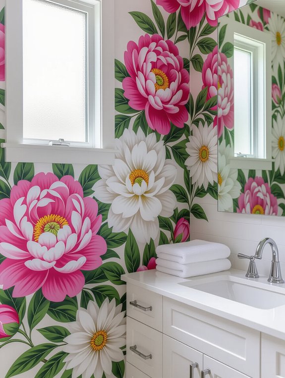 vibrant oversized floral prints