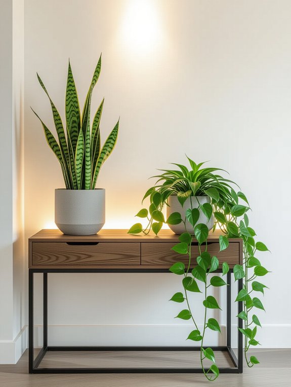 vibrant plants for entryway