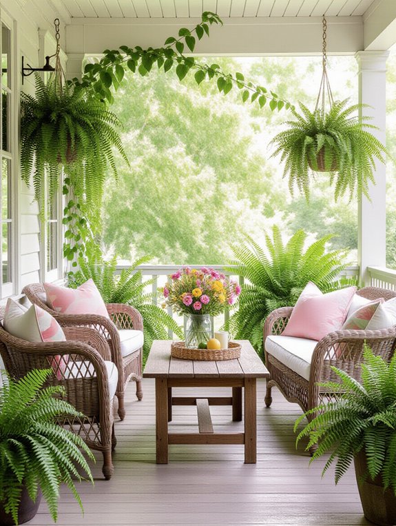 vibrant porch greenery options