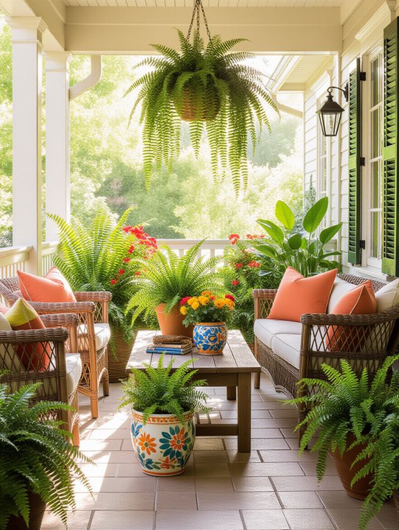 vibrant potted plants enhance