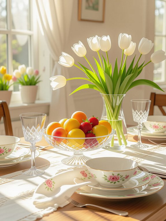 vibrant seasonal fruit centerpiece