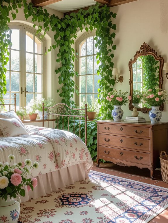 vintage accents enhance warmth