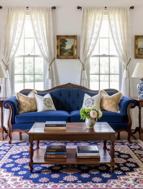 vintage charm with blue