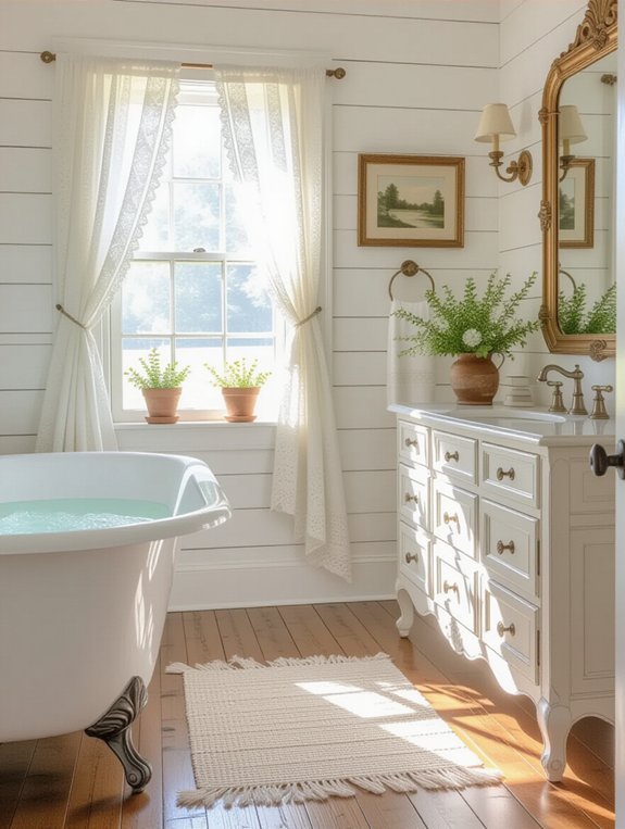vintage farmhouse bathroom decor