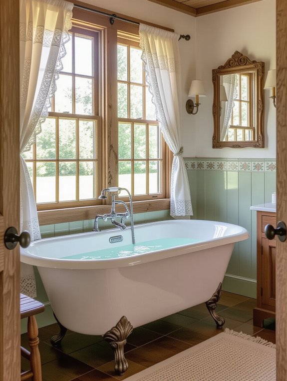 vintage farmhouse bathroom elegance