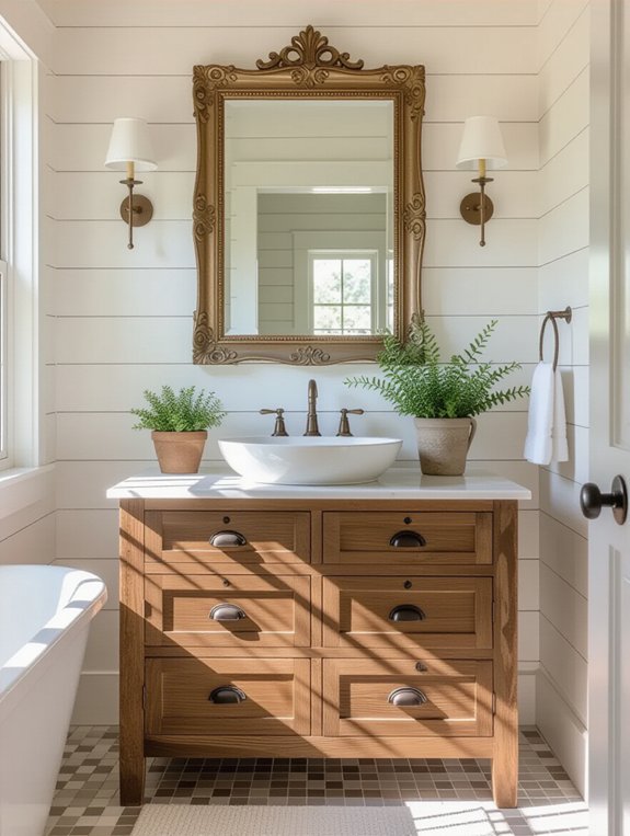 vintage mirror for farmhouse