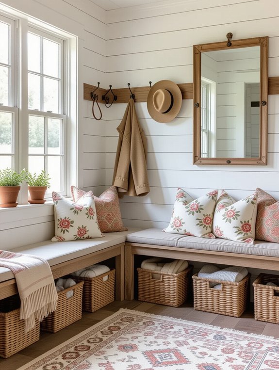 vintage mudroom with character