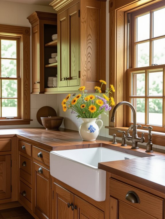 vintage oak cabinet charm