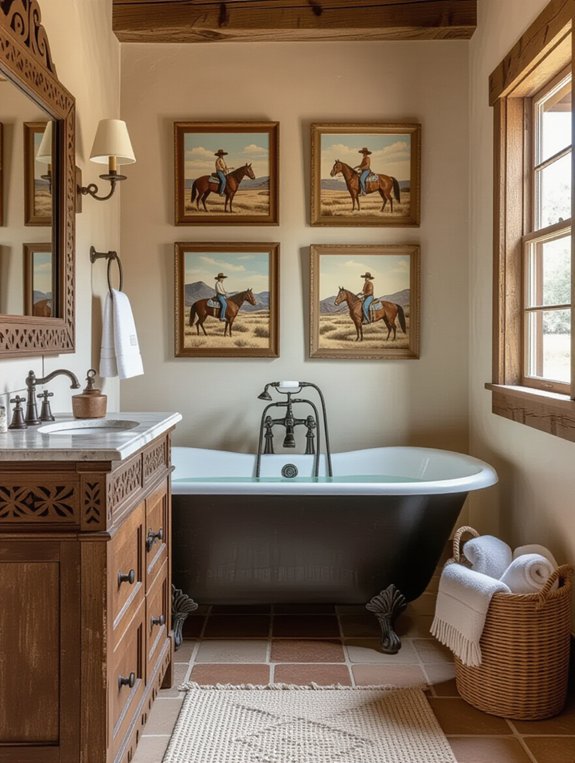 vintage western bathroom decor