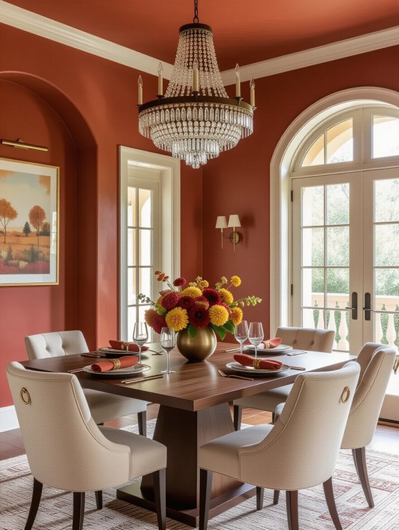 warm inviting dining colors