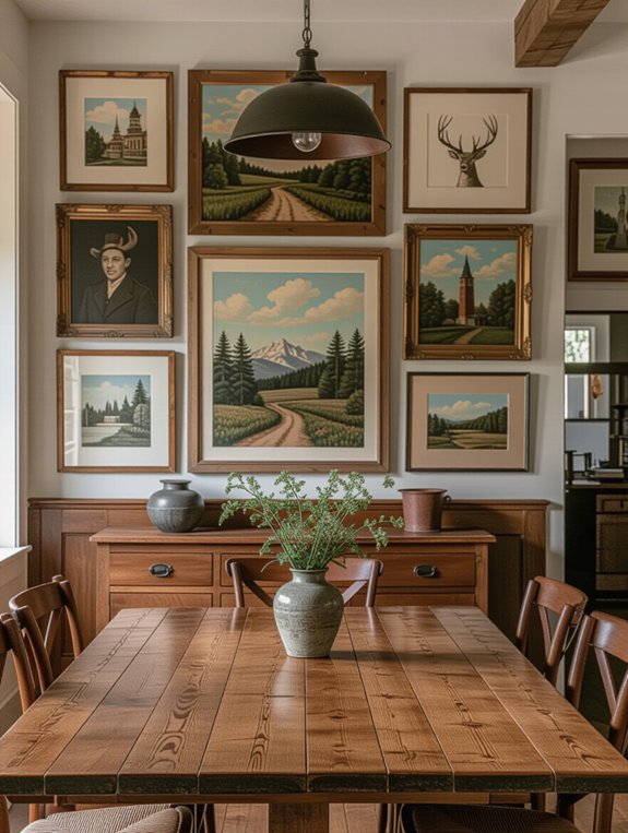 warm rustic metal accents