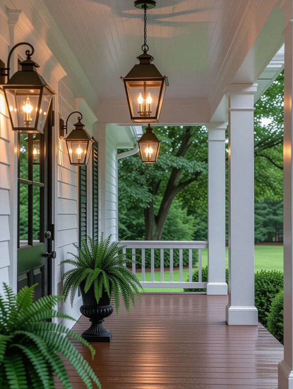 weather resistant porch lighting features