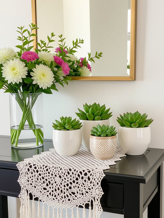 welcoming entryway table decor