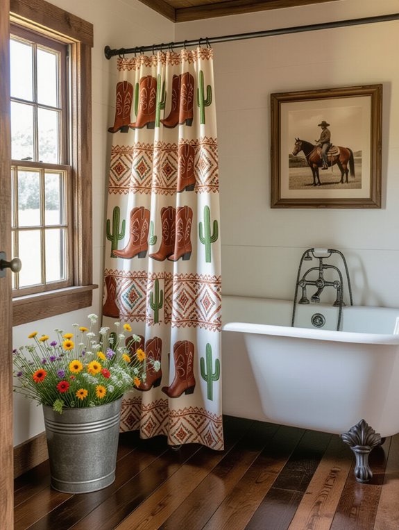 western decor shower curtains
