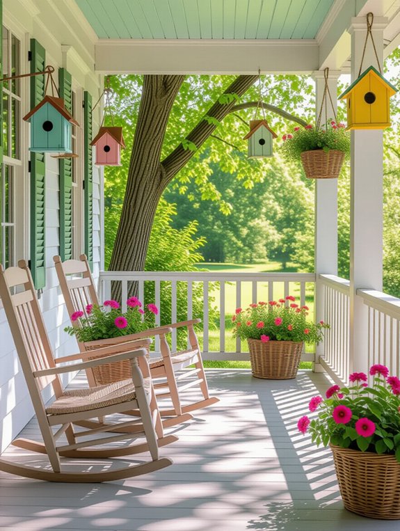 whimsical farmhouse birdhouses decor