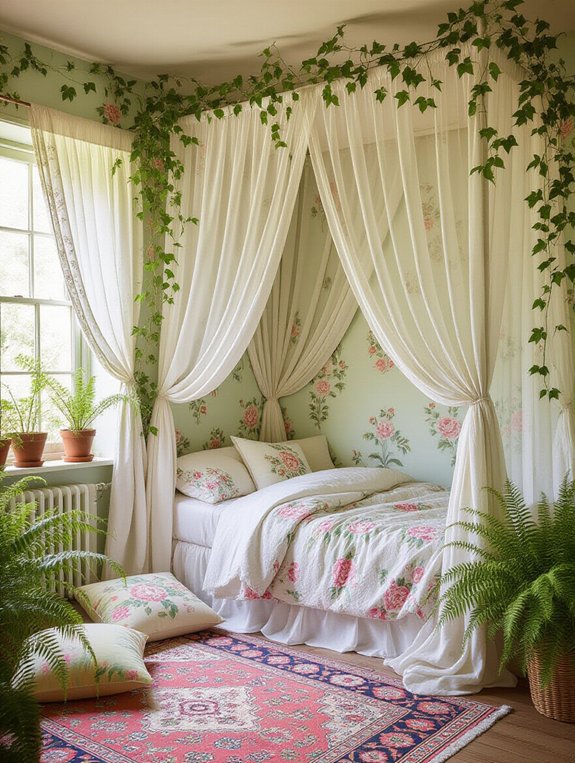 whimsical floral bedroom decor
