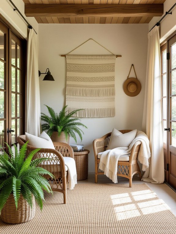 woven wall hangings enhance charm