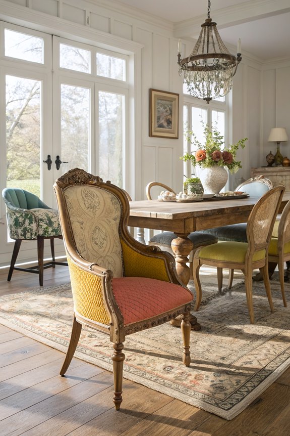 antique modern chair combinations
