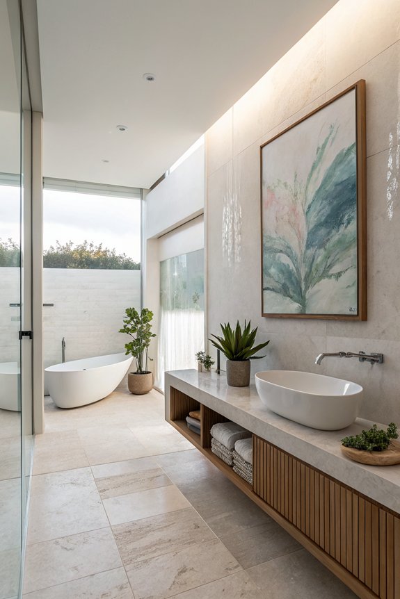 art for bathroom tranquility