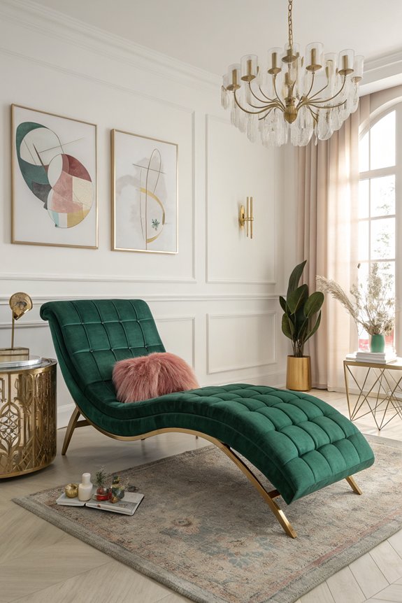 artistic chaise lounge statement