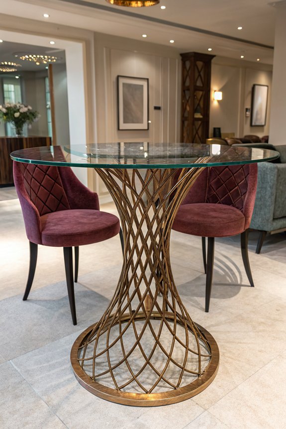 artistic tall dining bases