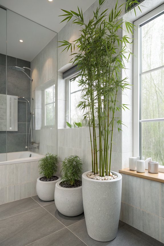 bamboo enhances bathroom tranquility