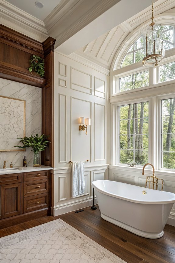 bathroom charm with paneling