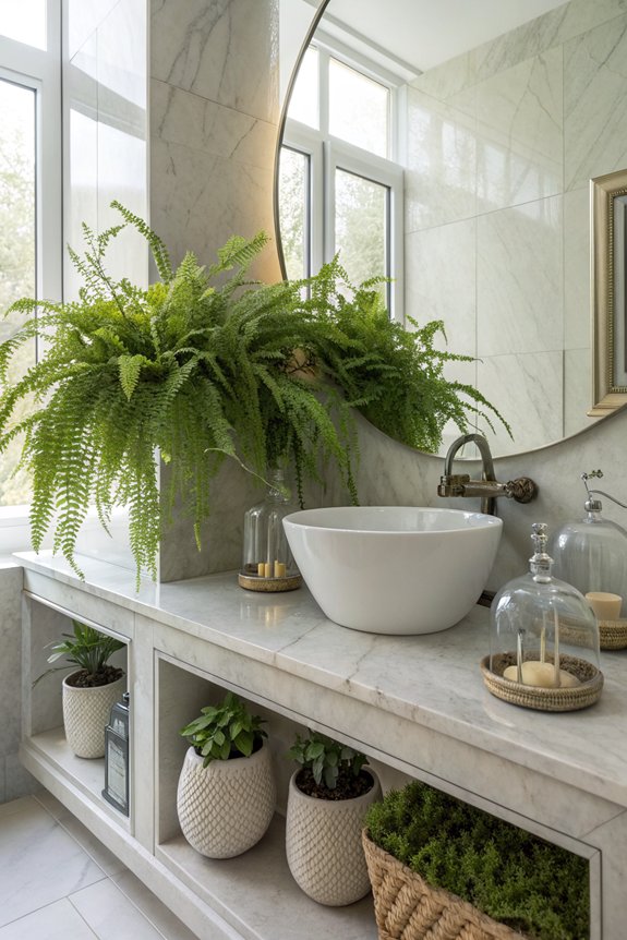 bathroom plant decorative accessories